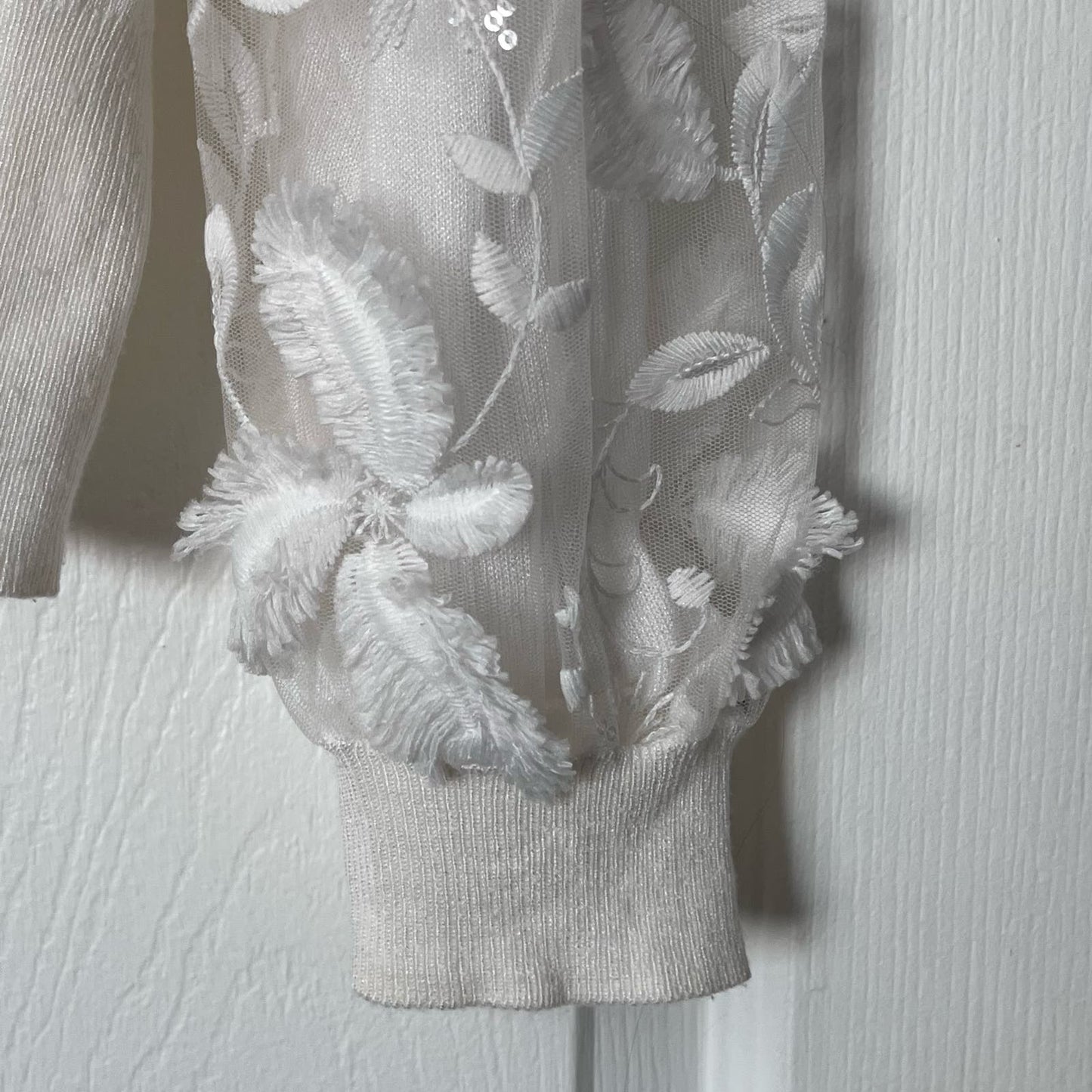 Joseph A. Lace Overlay Sweater - Size M