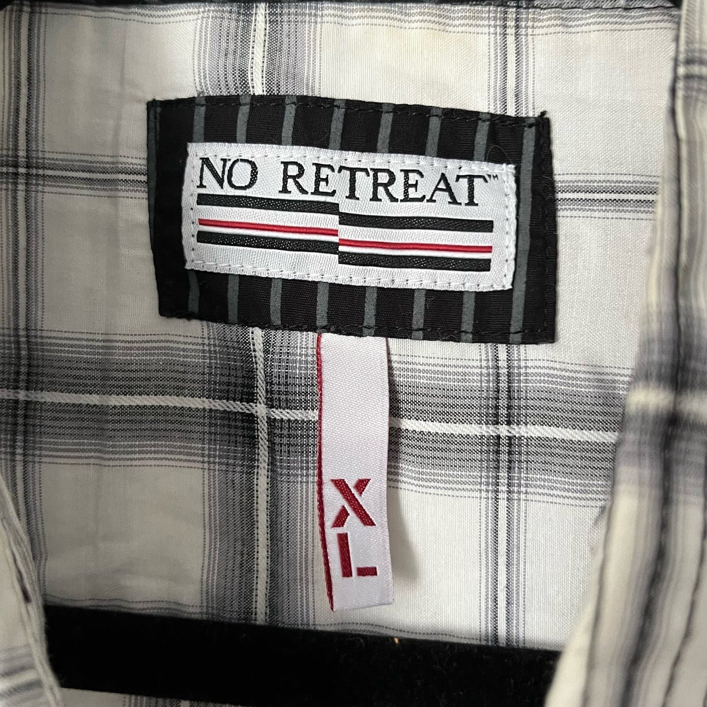 No Retreat Plaid Button-Down Shirt - Size XL