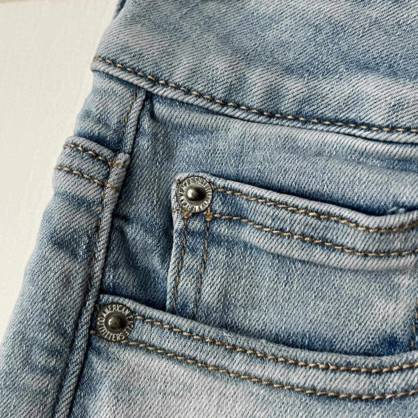 American Eagle Outfitters Next Level Stretch Cuffed Denim Shorts - Size 8