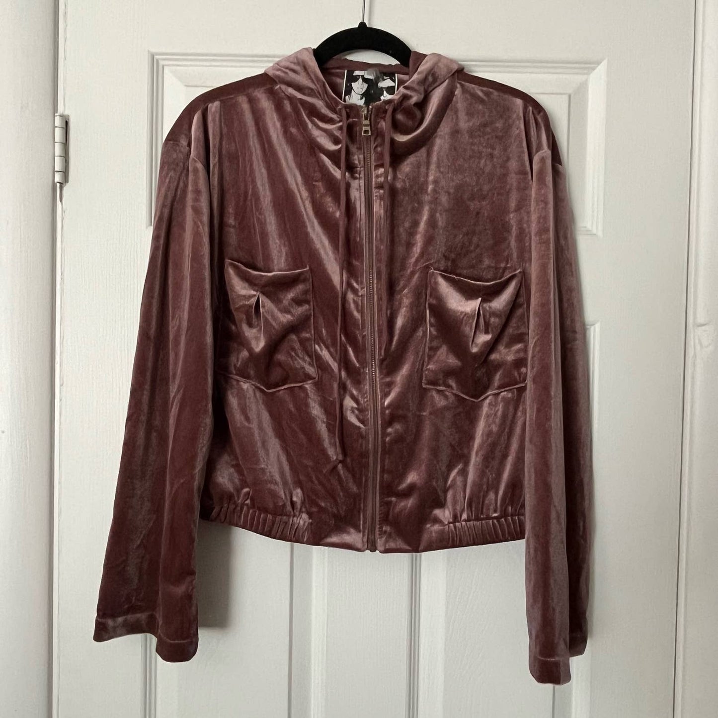 Young Fabulous & Broke Velour Zip-Front Hoodie - Size M
