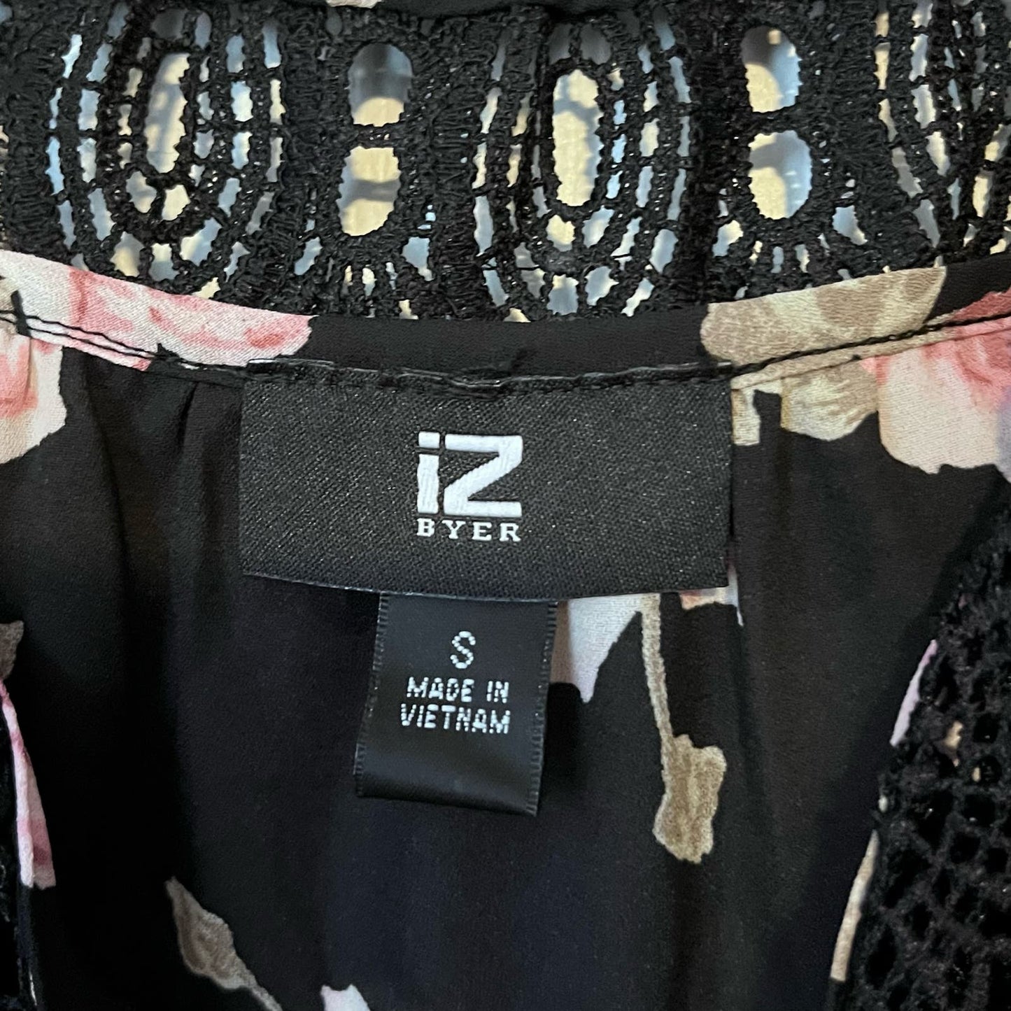 Iz Byer Lace-Trim Off Shoulder Blouse - Size S