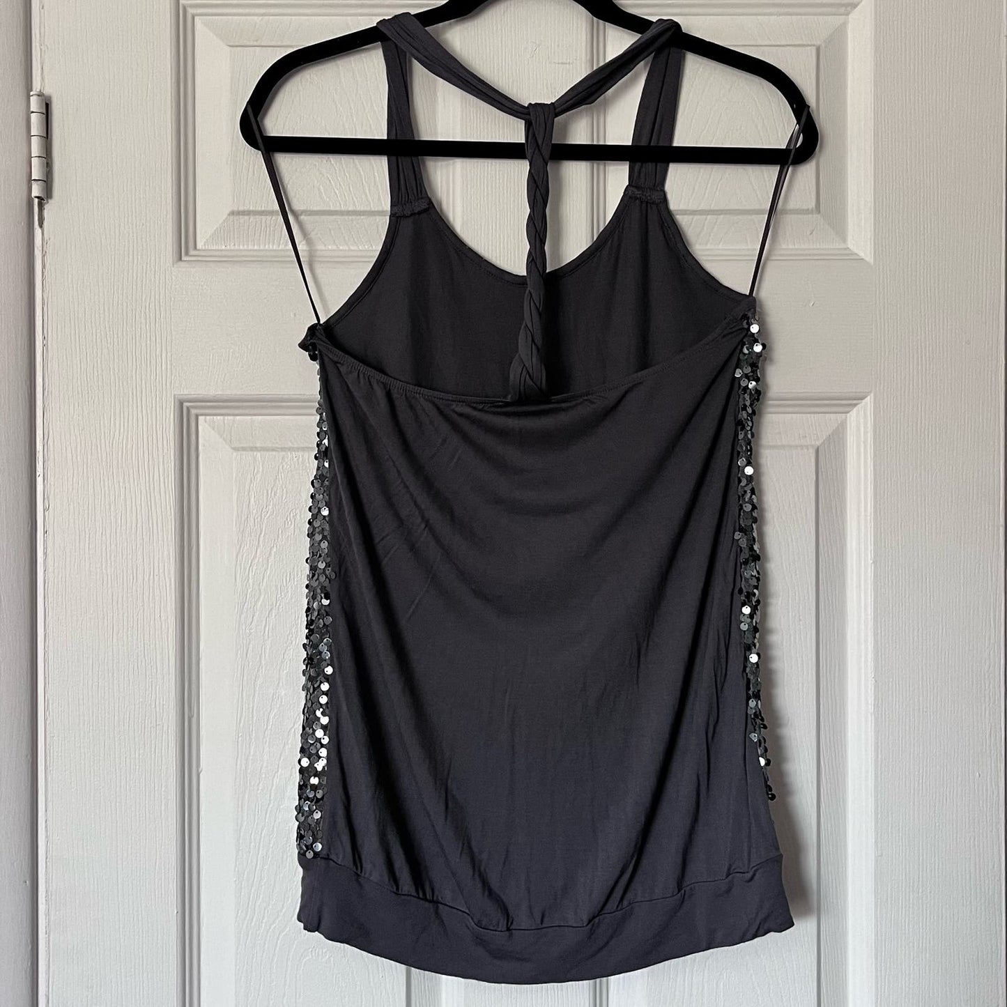 Express Charcoal Pailette Tank Top - Size S