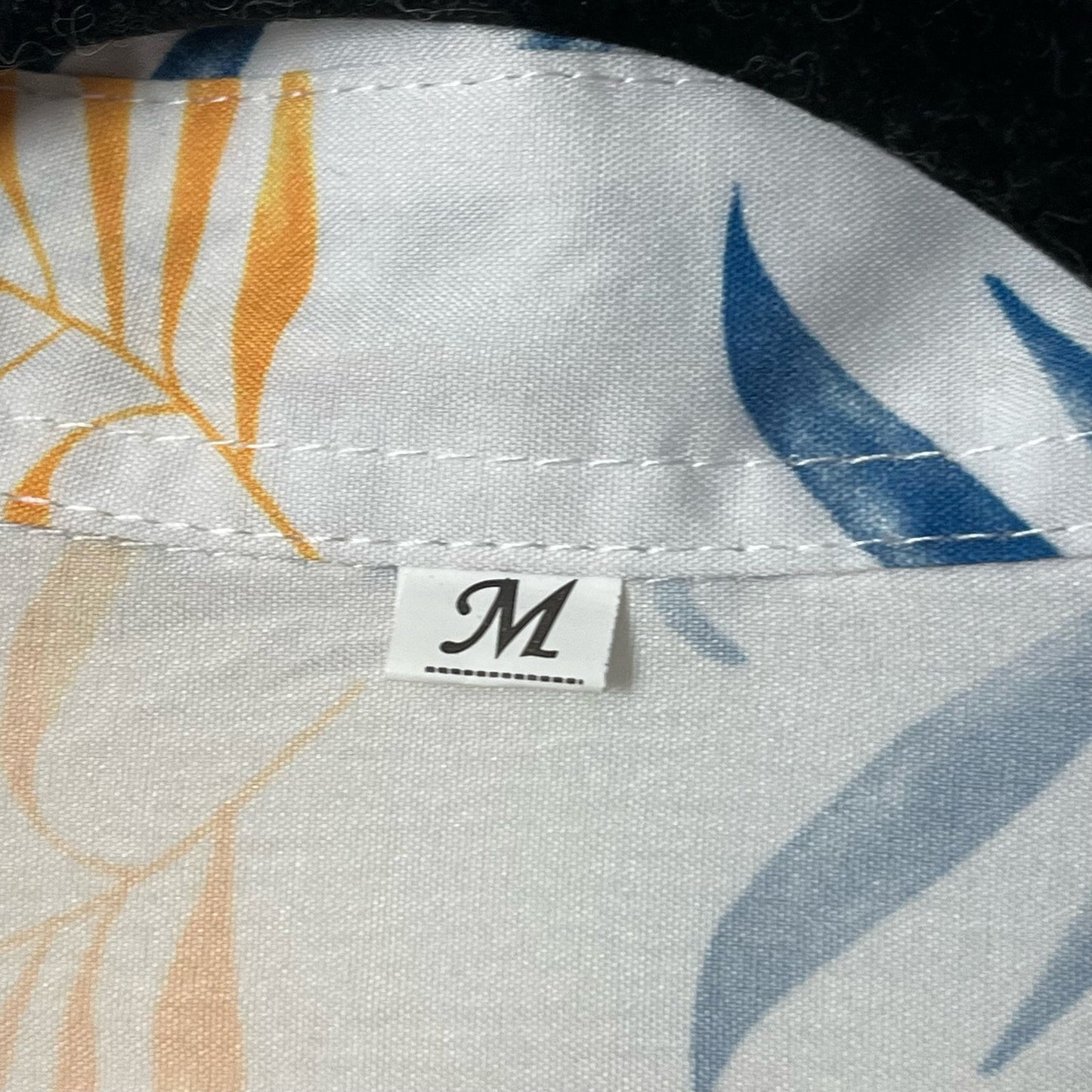 Tropical Print Button-Down Shirt - Size M