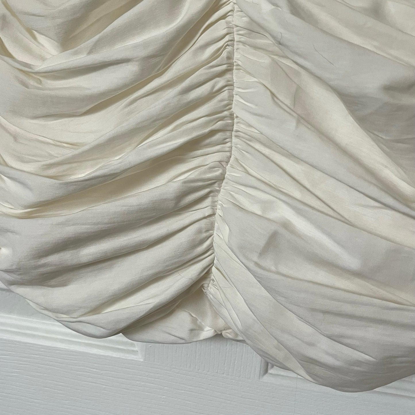 Zara Ruched Ruffled Dress - Size M