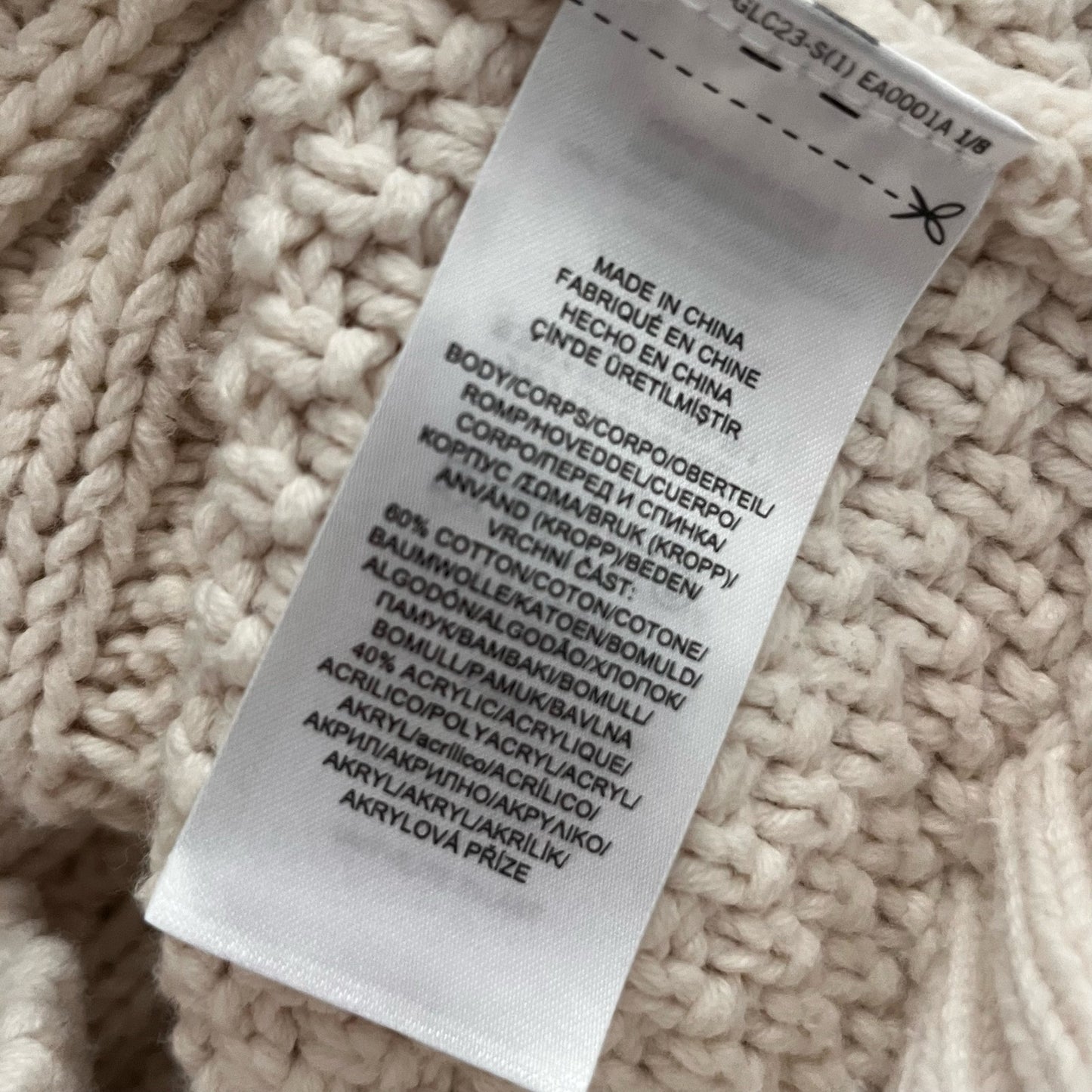 Lauren Ralph Lauren Button-Neck Cable Knit Sweater - Size XS