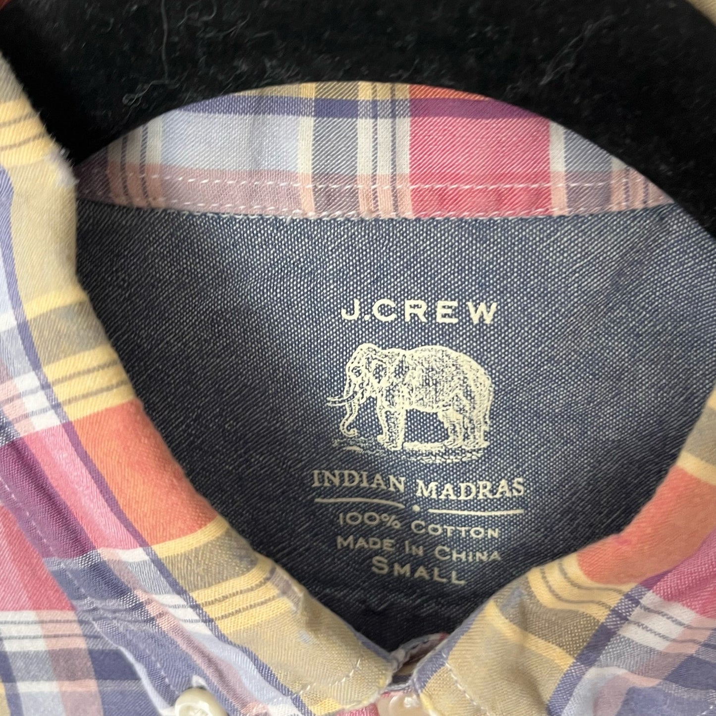 J. Crew Indian Madras Plaid Button-Down Shirt - Size S