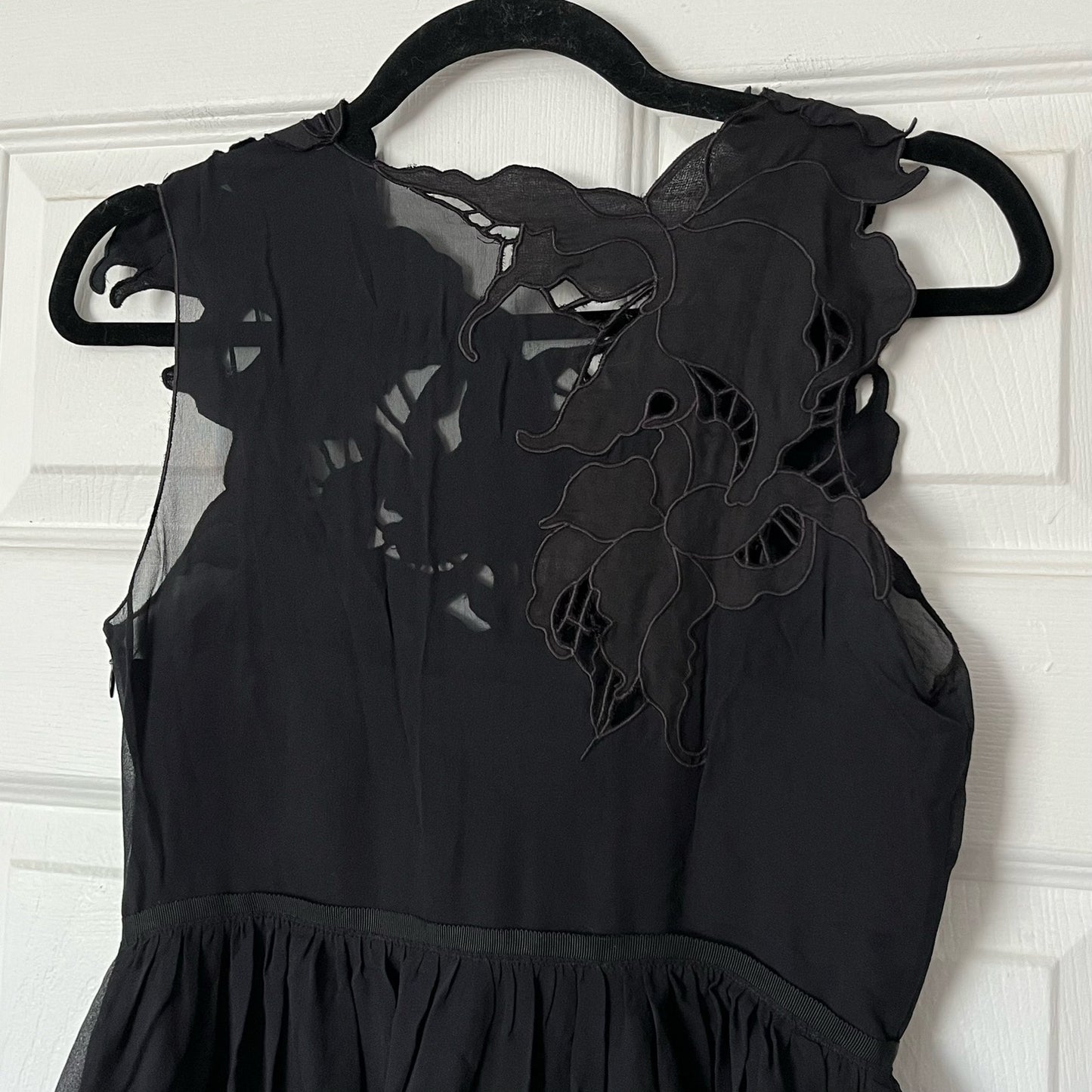 Vivienne Tam Floral Appliqué Silk Dress - Size 0
