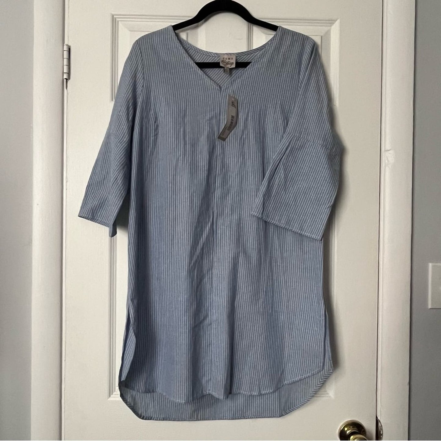 Como Vintage Pinstripe Shift Dress - Size M