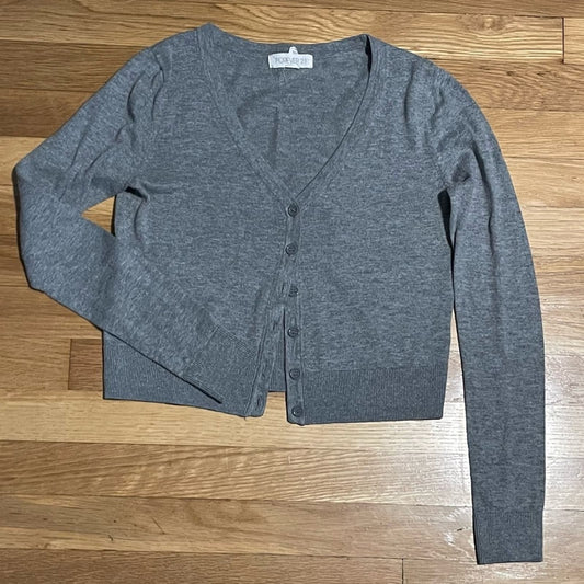 Forever 21 Gray Button-Down Cardigan - Size S
