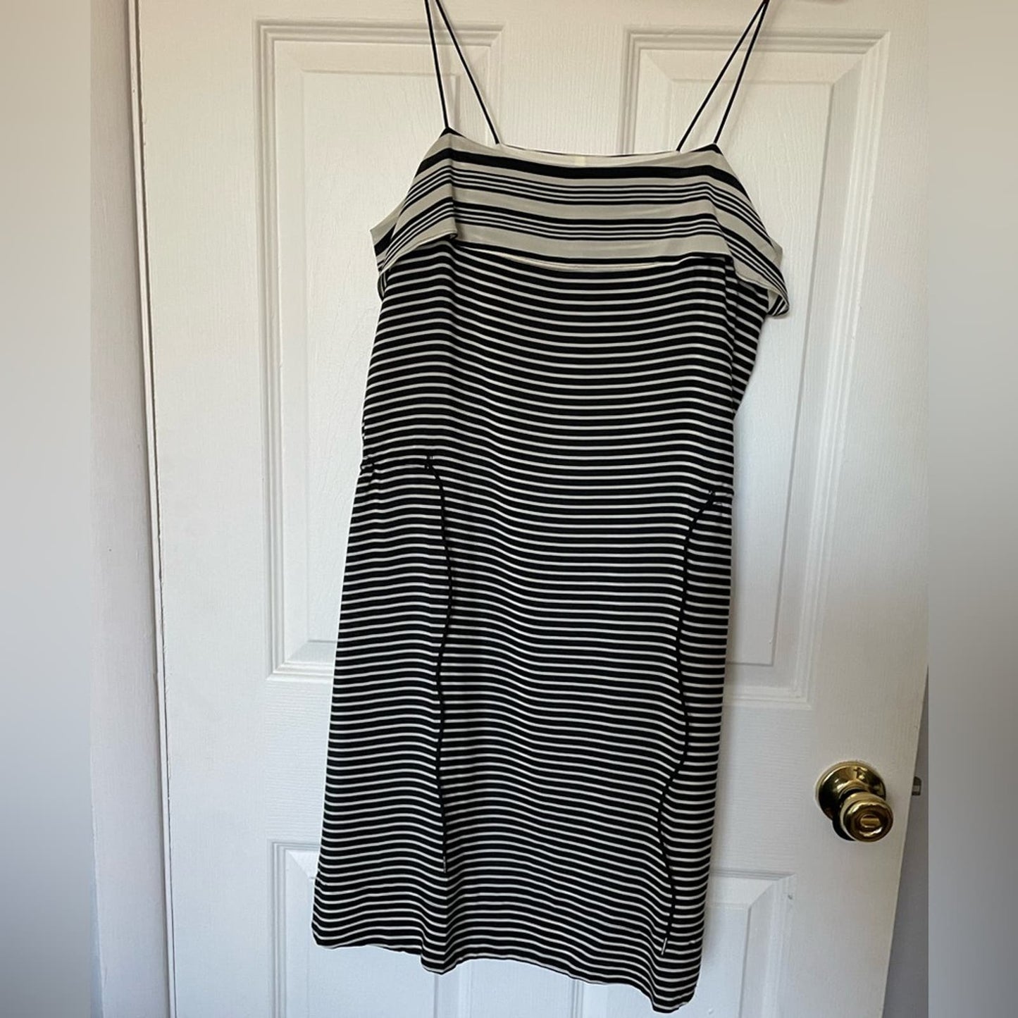 Madewell Women’s Silk Striped Drawstring Waist Dress - Size 4 NWT