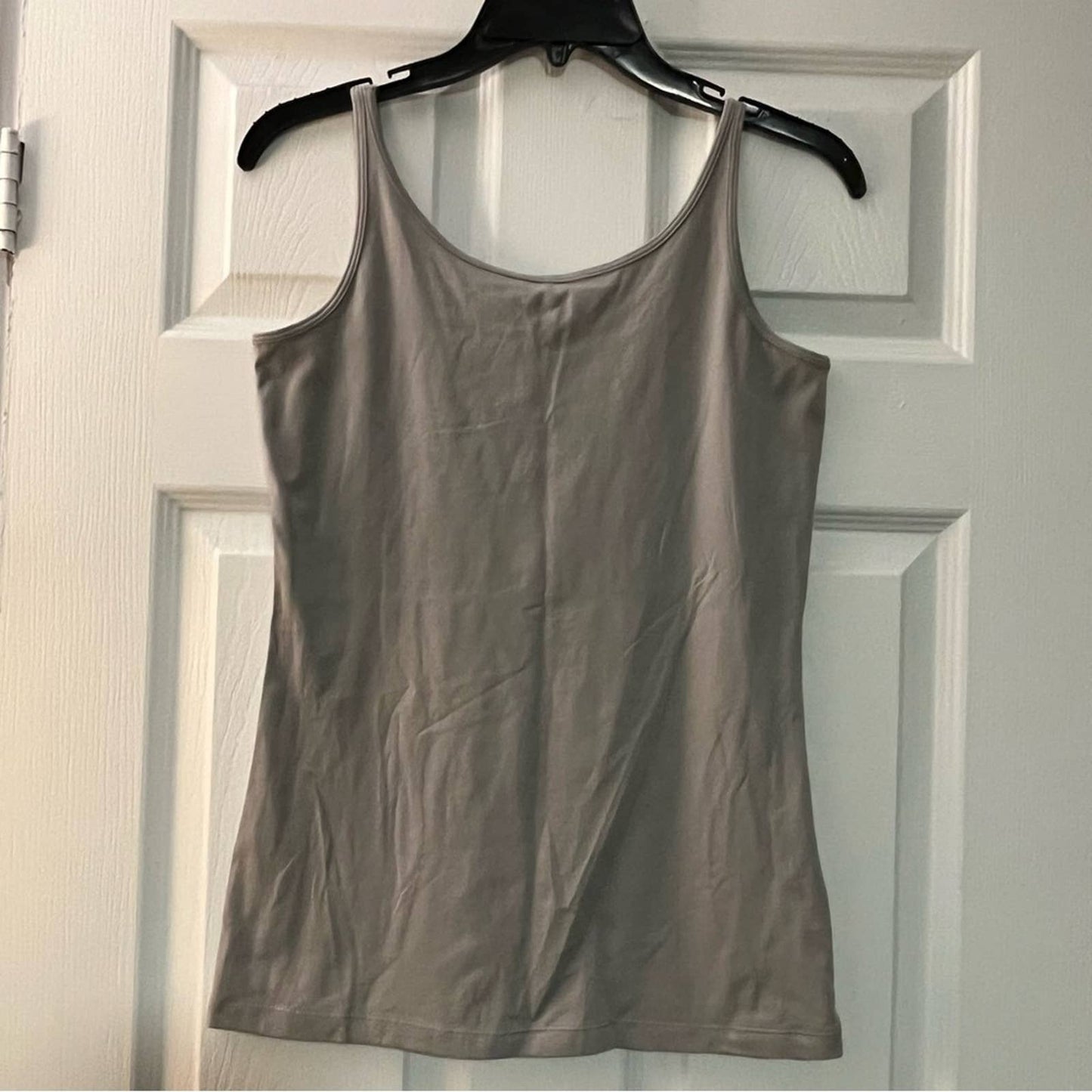 Eddie Bauer Gray Ruffle-Front Tank - NWOT