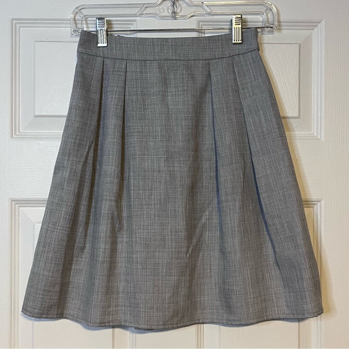 Gray/Black Plaid Overlay Reversible Skirt