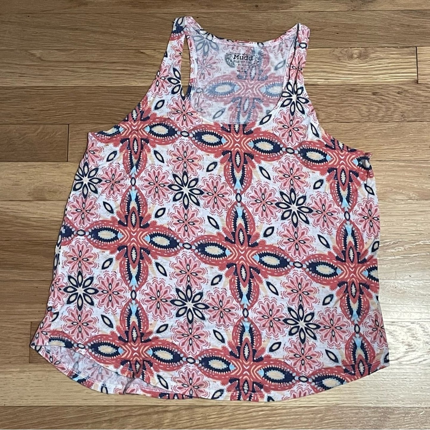 Mudd Pink Patterned Roadtrip Tank - Size M