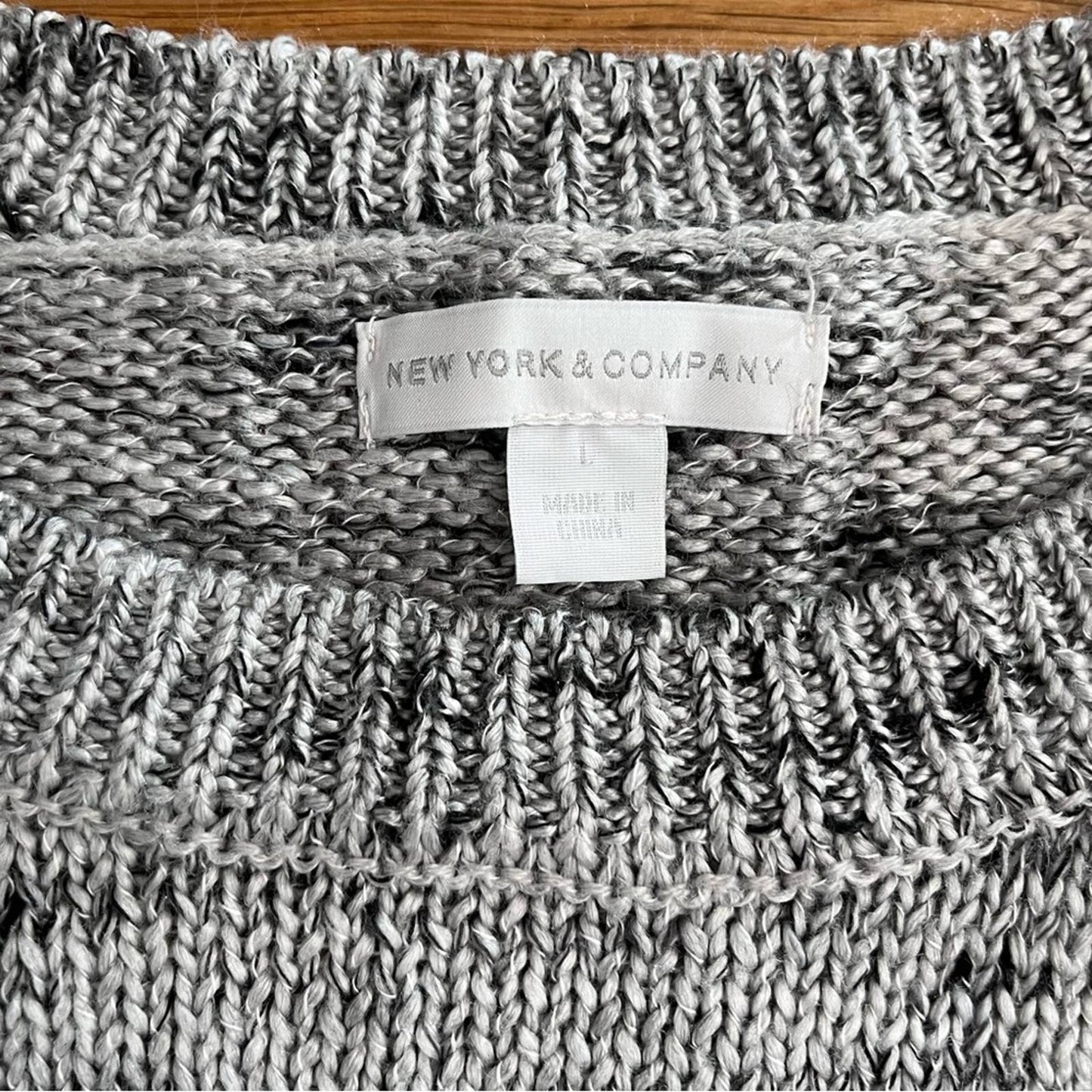 New York & Company Cold-Shoulder Sweater - Size L