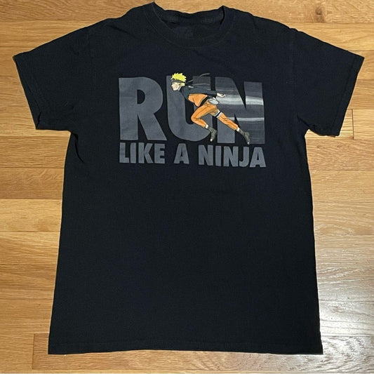 Run Like a Ninja Black Kids T-Shirt - Size Unknown