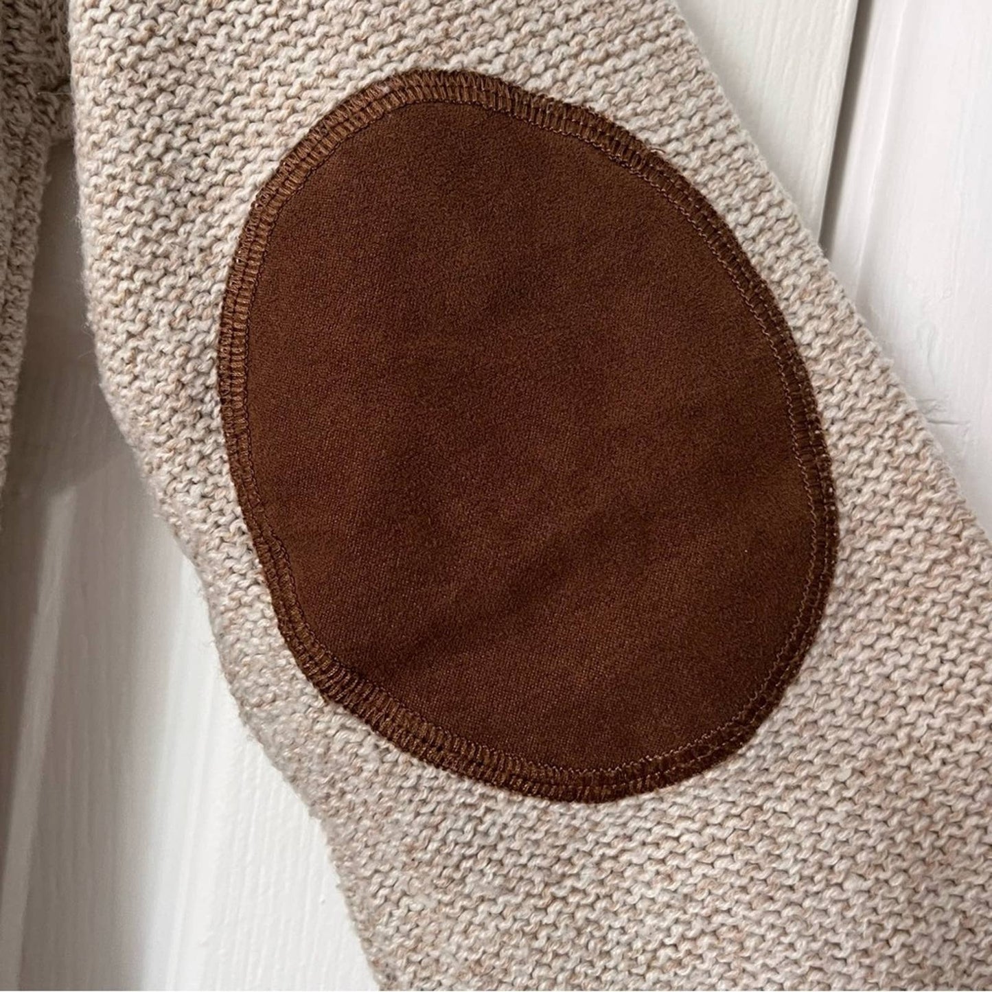 Harper Heritage Cable-Knit Open-Front Patch Pocket Cardigan - Size S