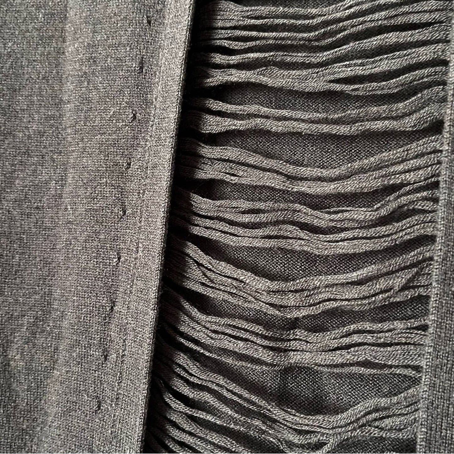 One Grey Day Shredded-Spine Sweater - Size S