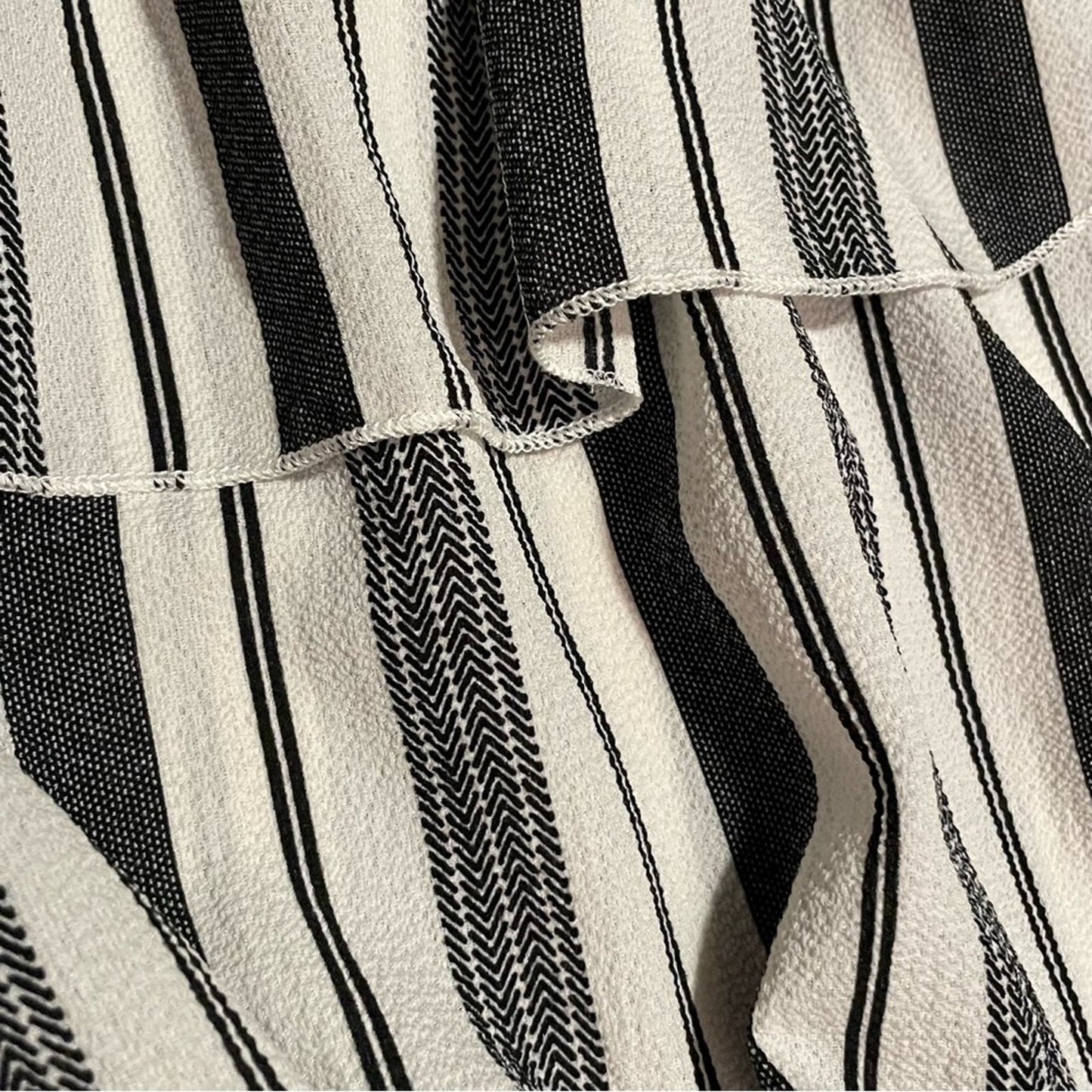 Paper Moon Striped Off-Shoulder Tie-Front Top - Size M