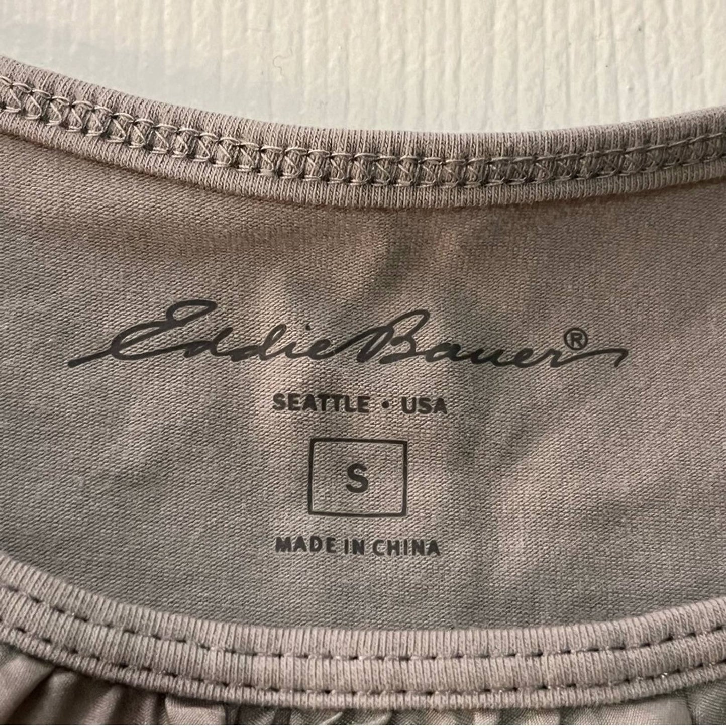 Eddie Bauer Gray Ruffle-Front Tank - NWOT