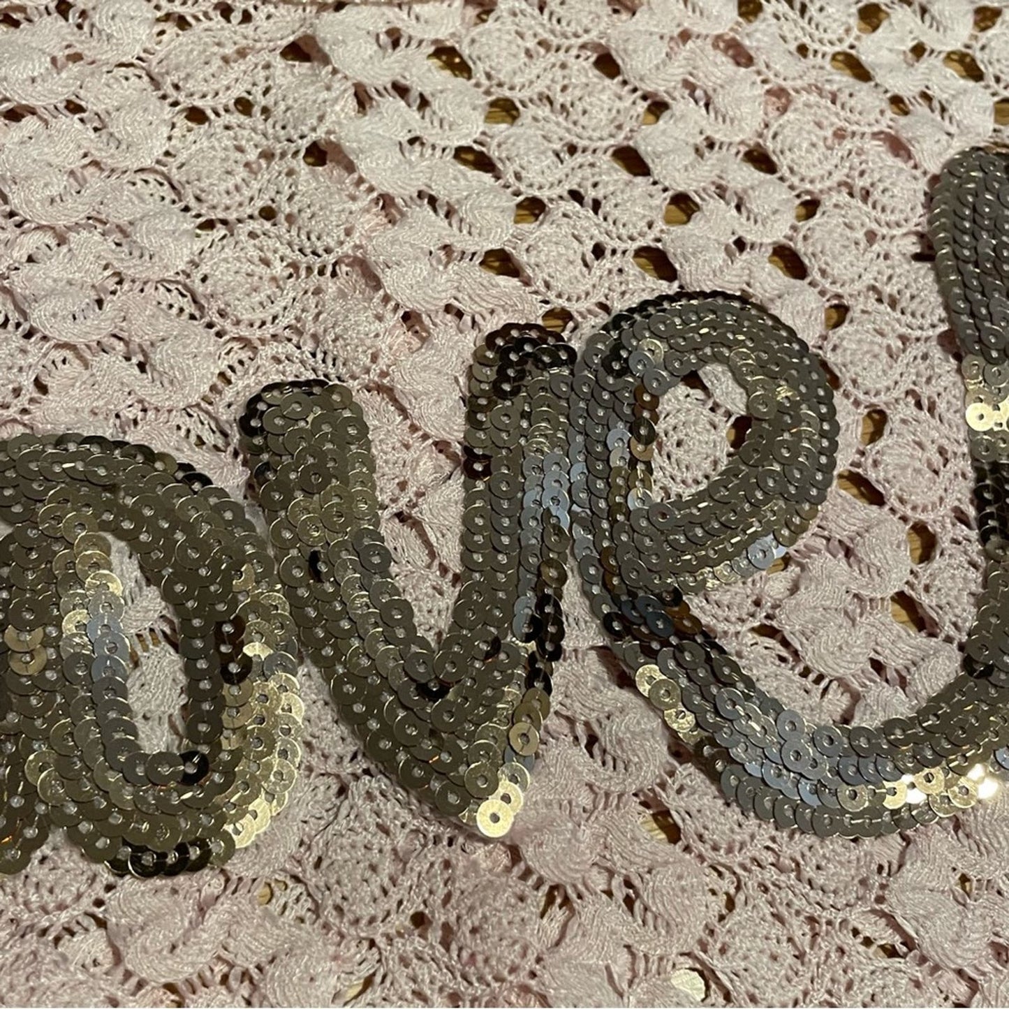 Rue21 Pink Crochet “Love” Racerback Tank - Size M