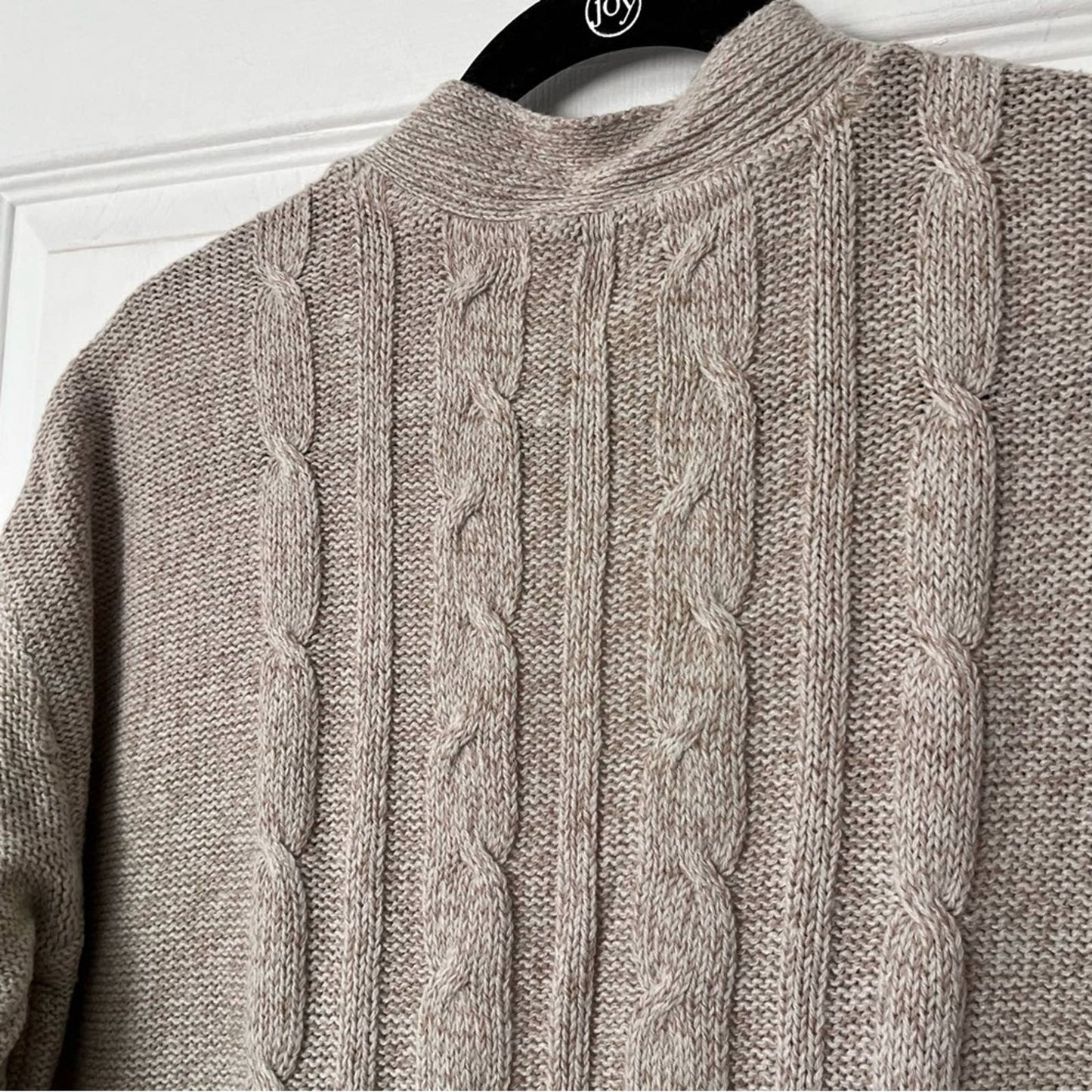 Harper Heritage Cable-Knit Open-Front Patch Pocket Cardigan - Size S
