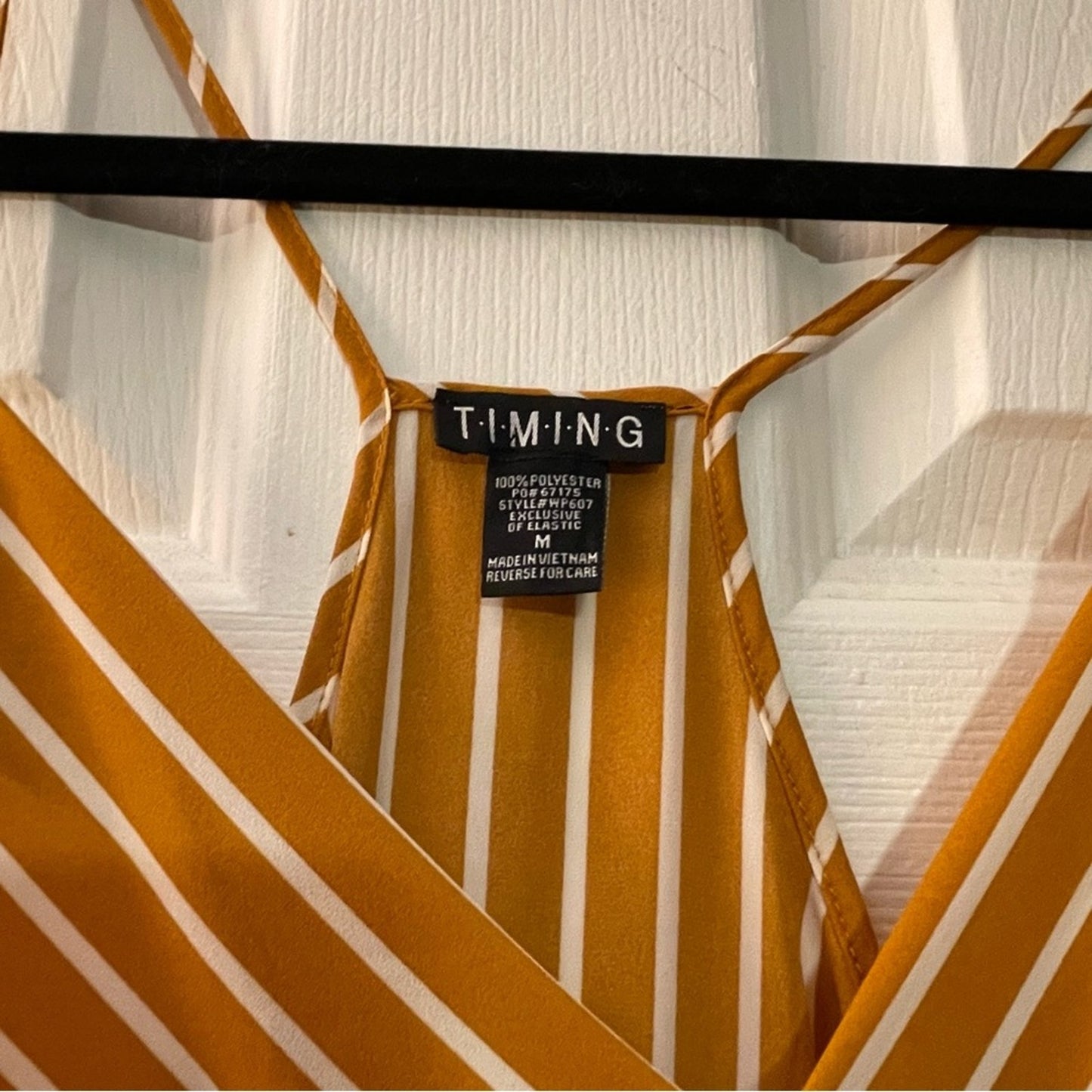 Timing Burnt Orange/White Striped Sleeveless Romper - Size M