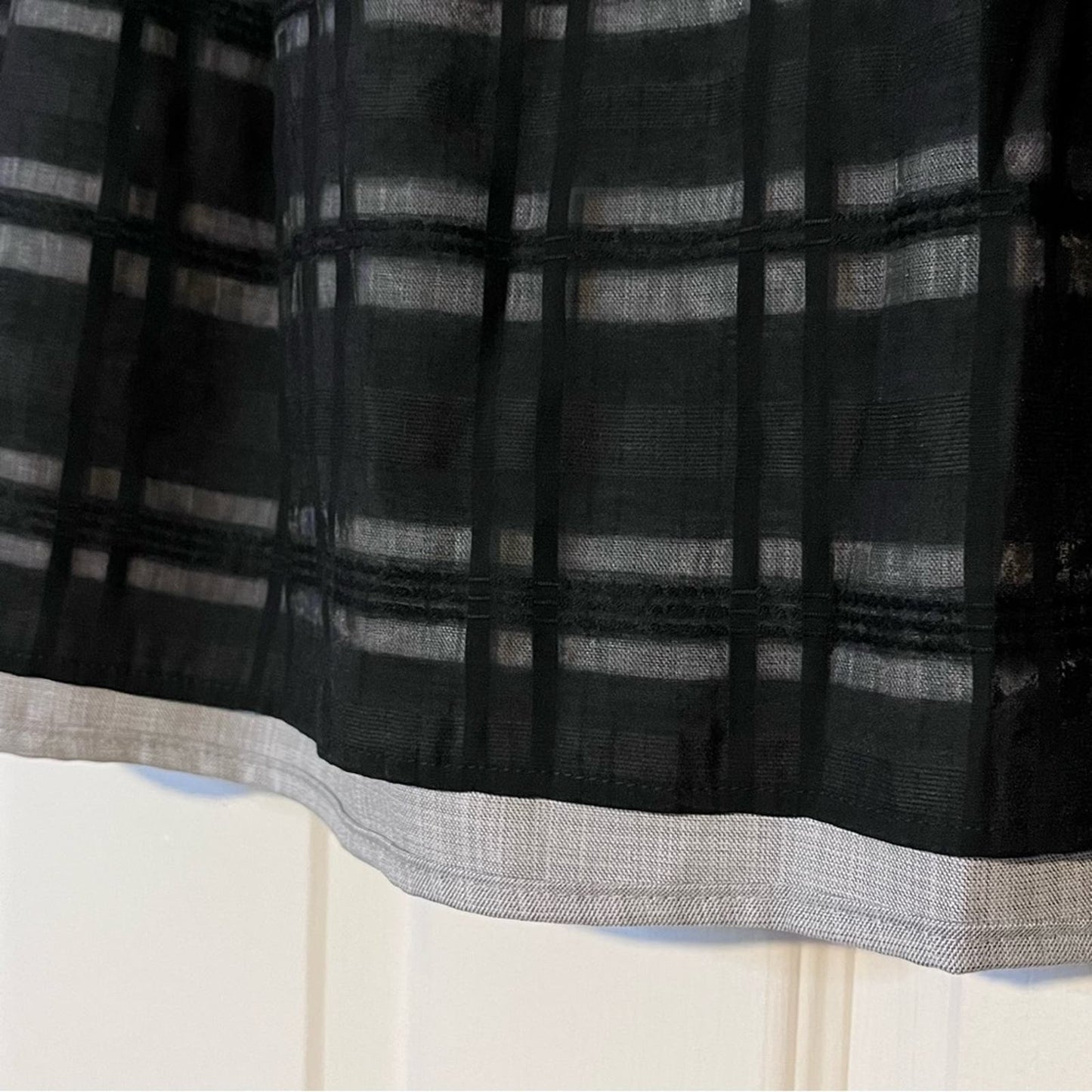 Gray/Black Plaid Overlay Reversible Skirt