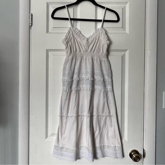 White Eyelet Trim Dress [No Brand]