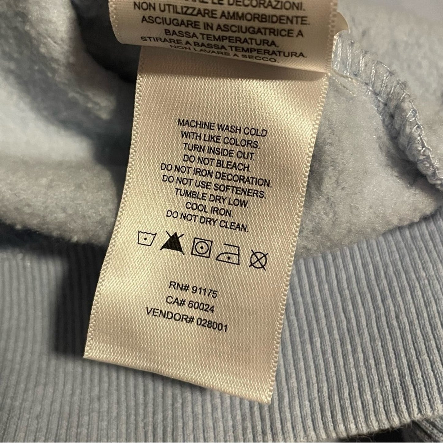 Fila Powder Blue Logo Sweatshirt - Size S