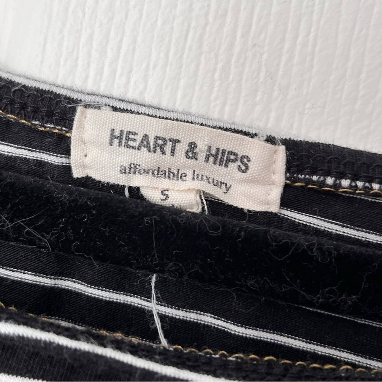 Heart & Hips Striped Off-Shoulder Mini Dress - Size S