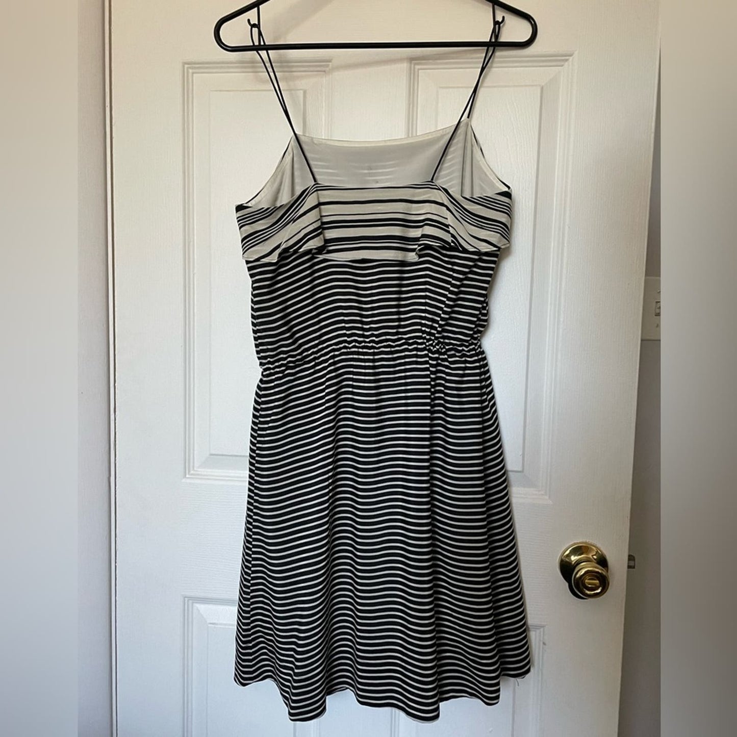 Madewell Women’s Silk Striped Drawstring Waist Dress - Size 4 NWT