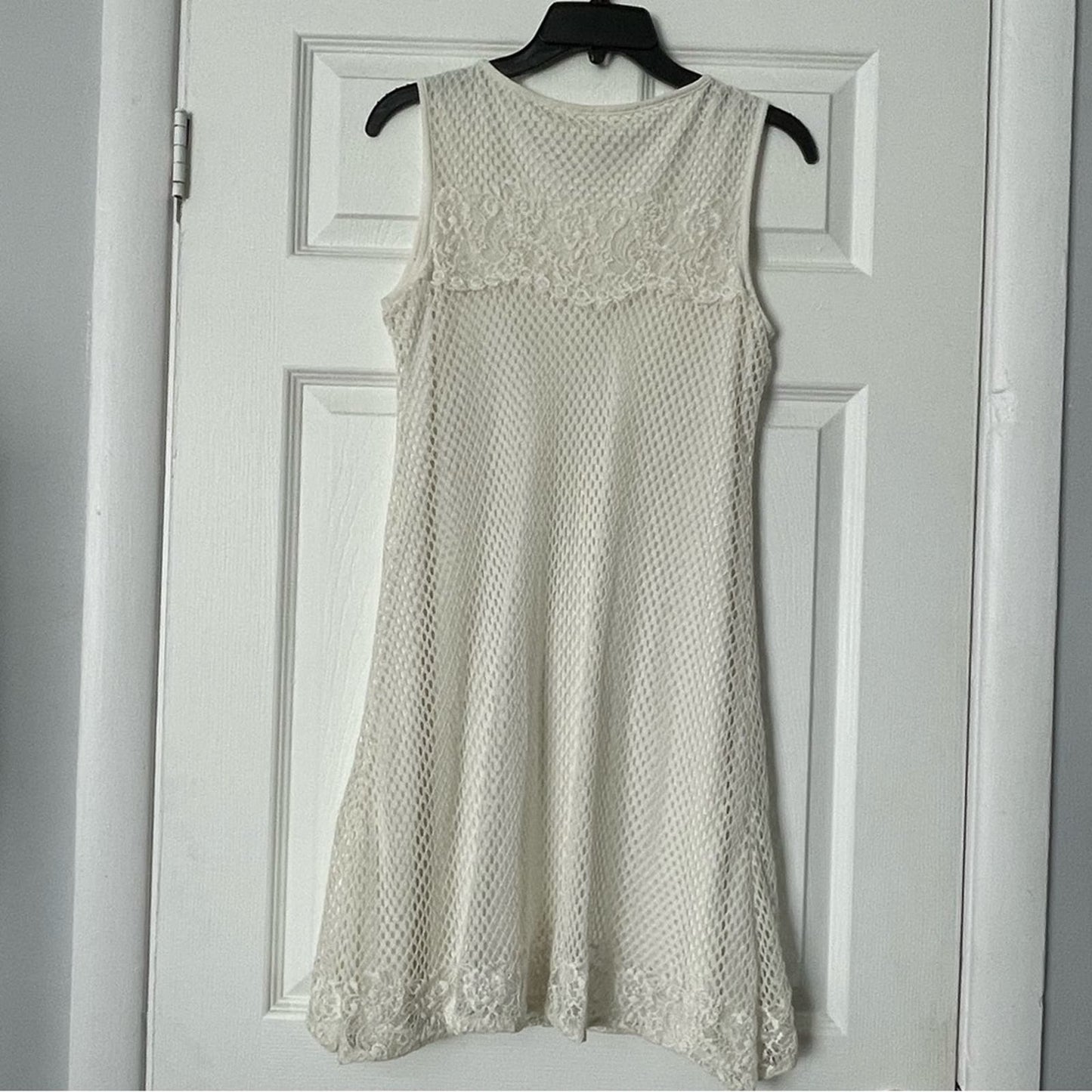 Max Studio White Lace Overlay Dress - Size S