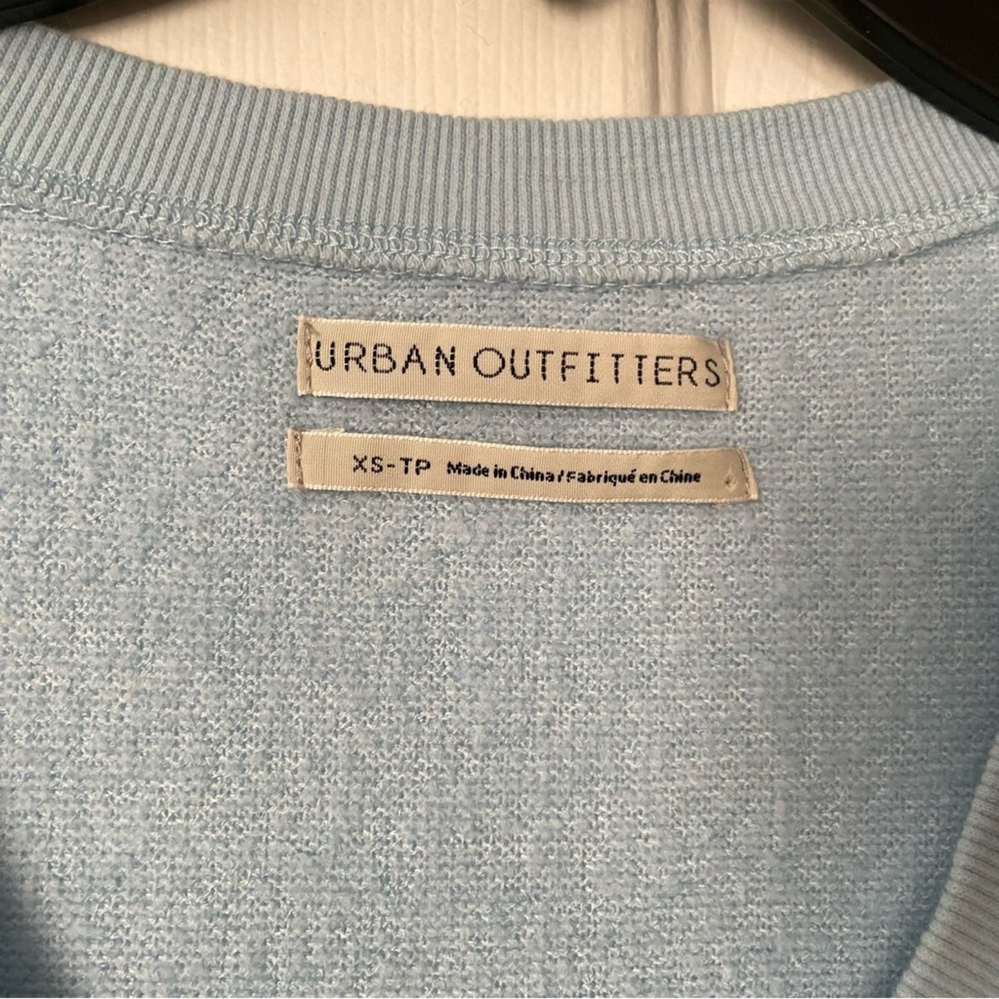Urban Outfitters Powder Blue Bias Cut Draped Sweatshirt - Size XS