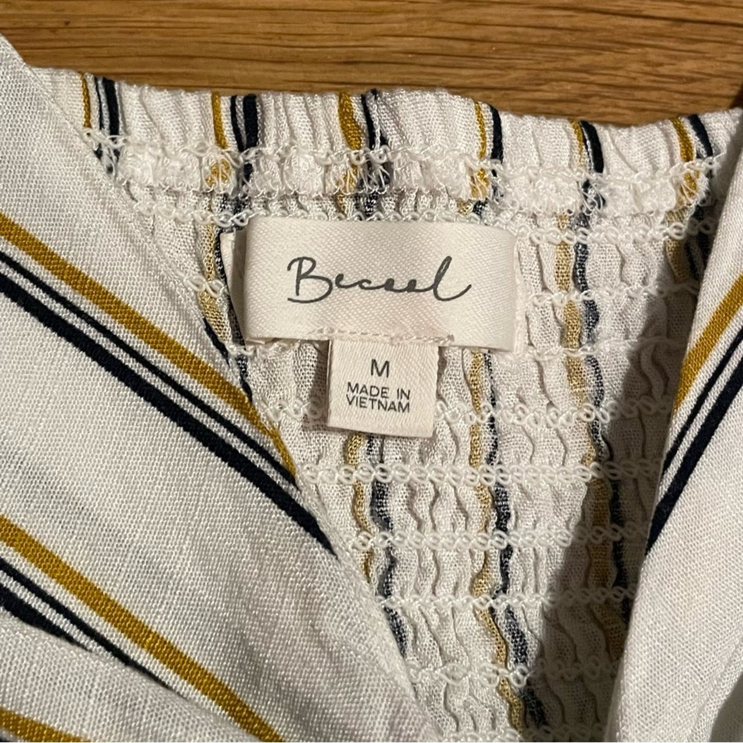 Becaal Tie-Front Striped Tank - Size M