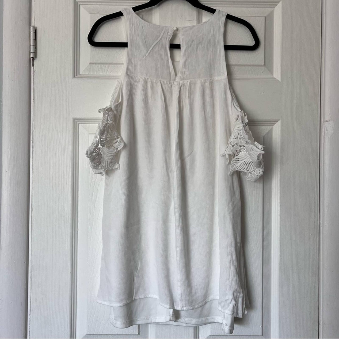 Charlotte Russe Lace-Accent Babydoll Dress - Size S