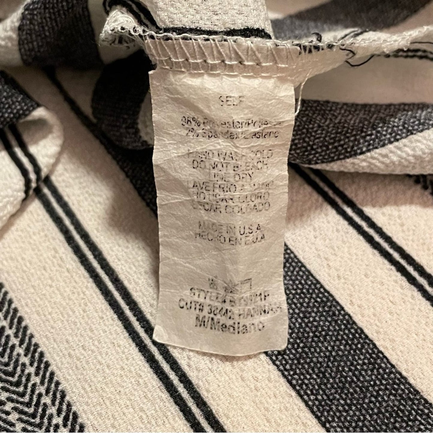Paper Moon Striped Off-Shoulder Tie-Front Top - Size M