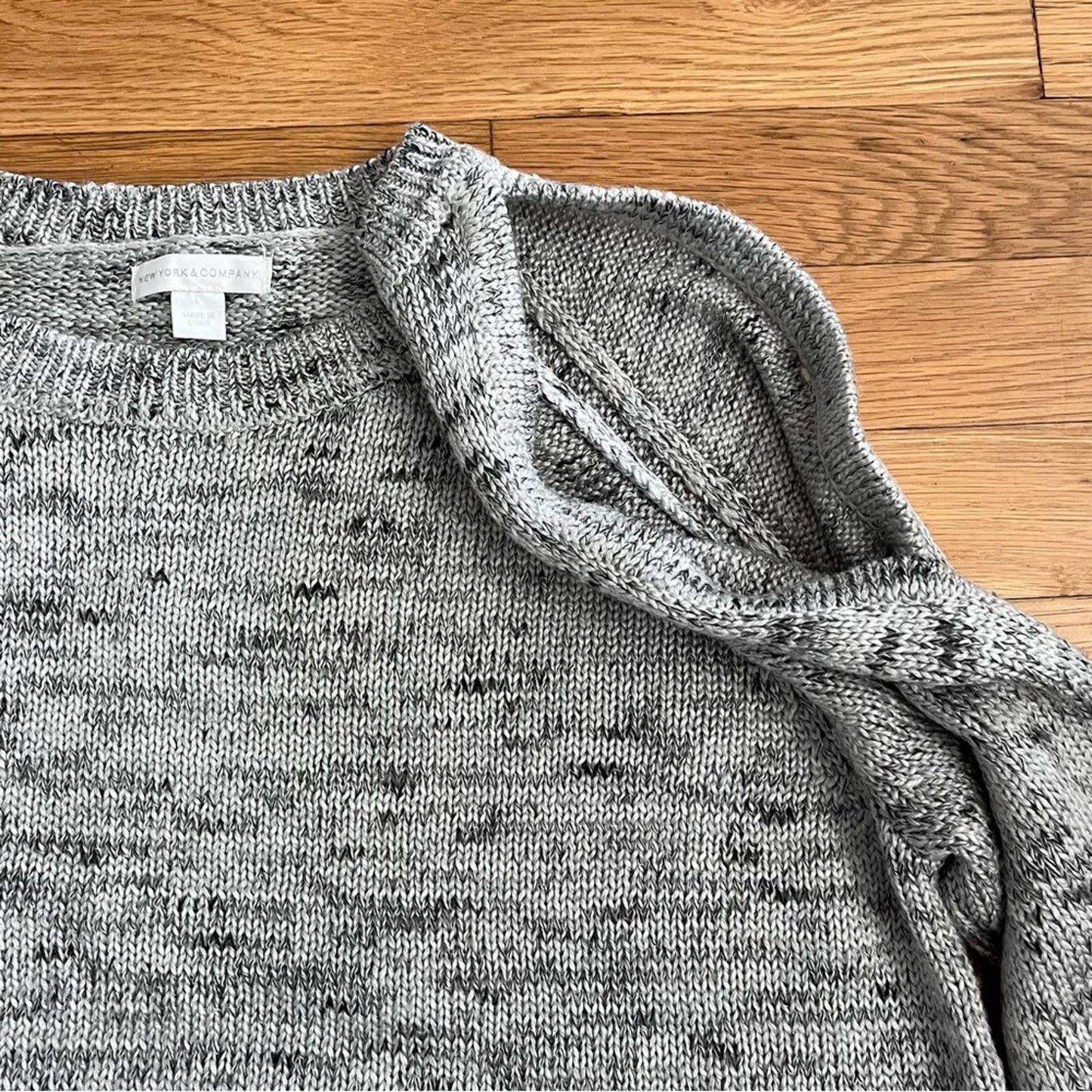 New York & Company Cold-Shoulder Sweater - Size L