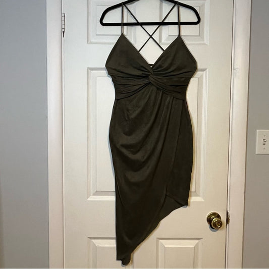 Glare Bias Cut Wrap Dress - Size L