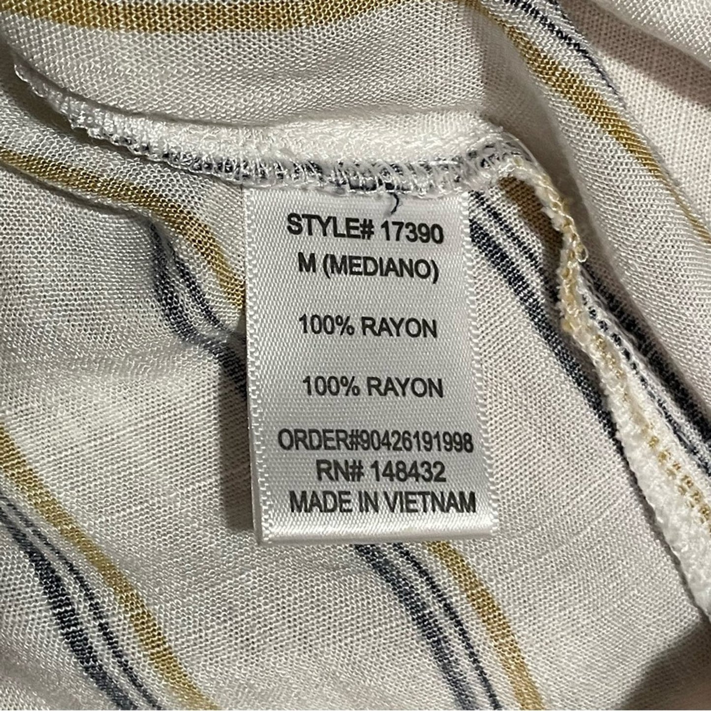 Becaal Tie-Front Striped Tank - Size M