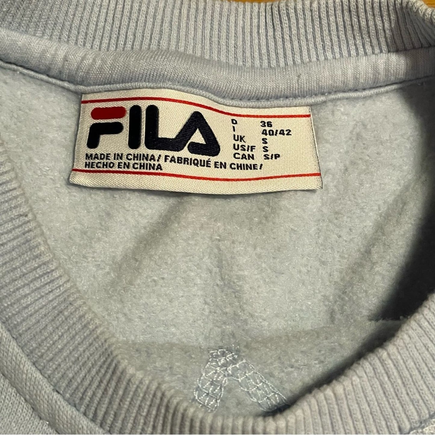 Fila Powder Blue Logo Sweatshirt - Size S