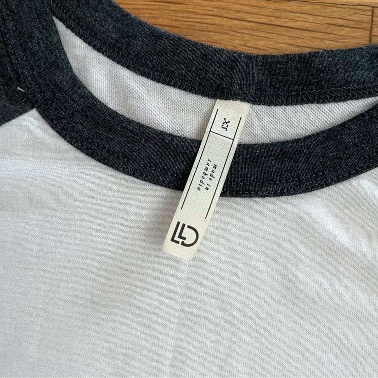 LD [?] Raglan Sleeve Cold-Shoulder Supersoft Tee - Size XS