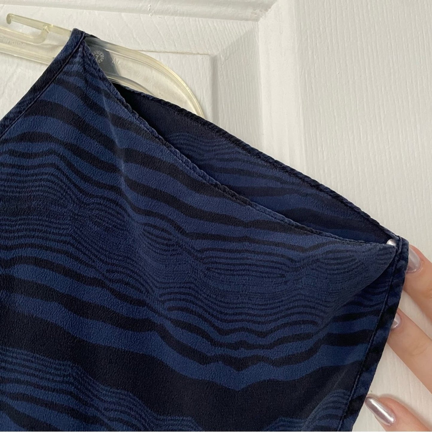 Geren Ford Navy/Black Short Sleeve Silk Dress - Size XS