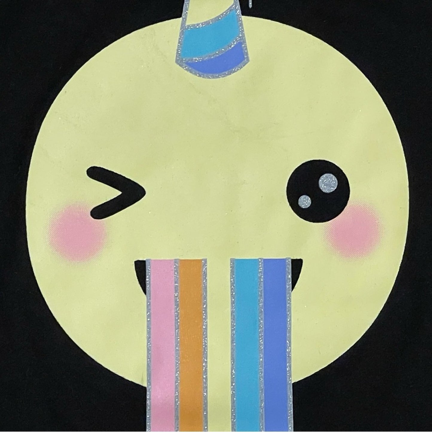 Cat & Jack Rainbow Unicorn Emoji Kids T-Shirt - Size L (10-12)