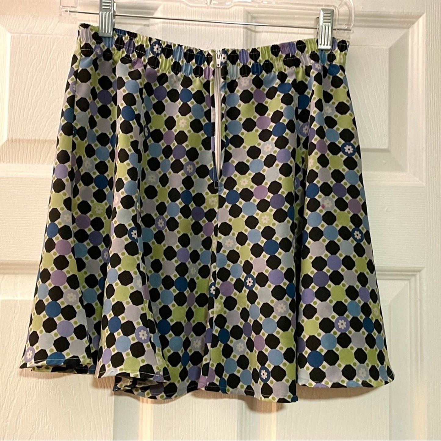 {No Label} Multi Print Flared Skirt - Size Unknown