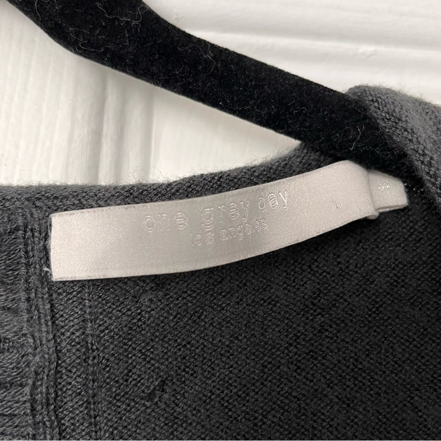 One Grey Day Shredded-Spine Sweater - Size S