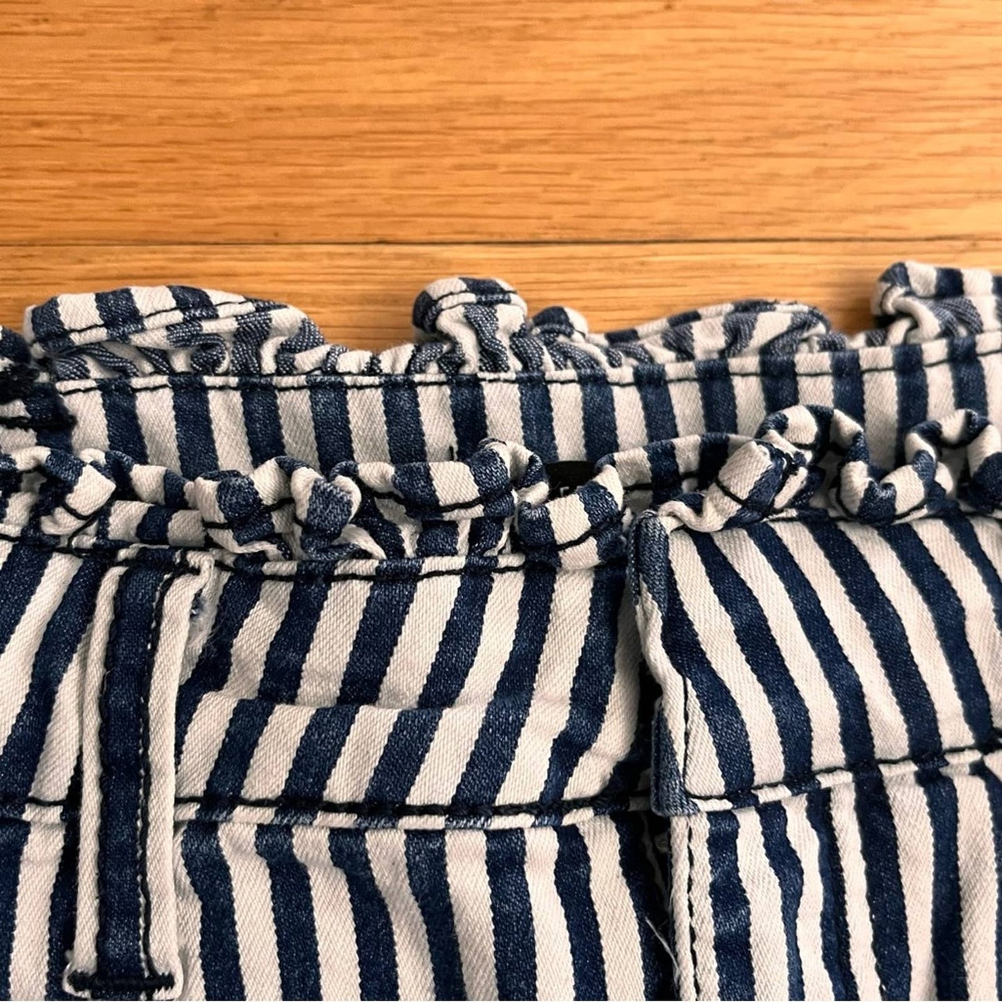 Forever 21 Ruffle Trim Striped Shorts - Size 26