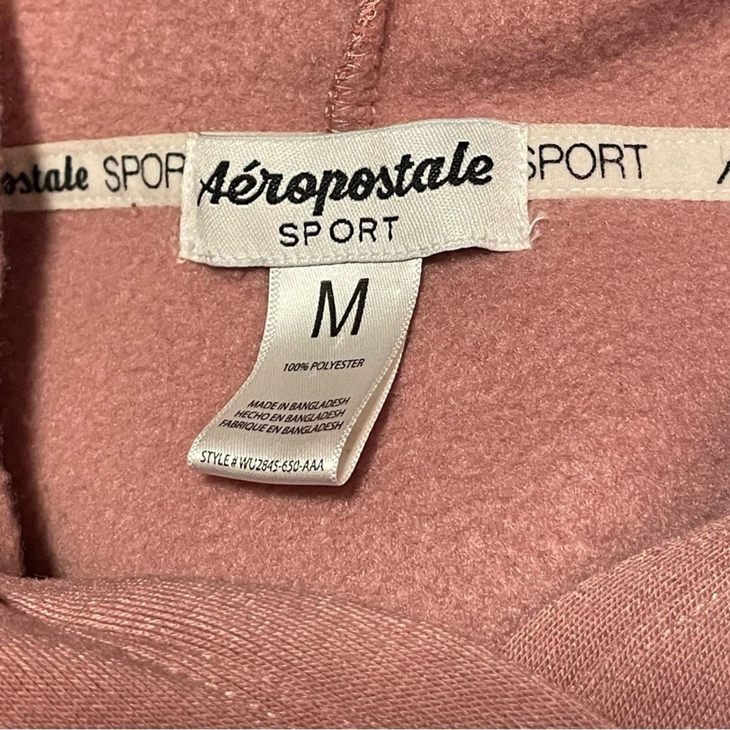 Aeropostale Sport Pink Logo Hoodie - Size M