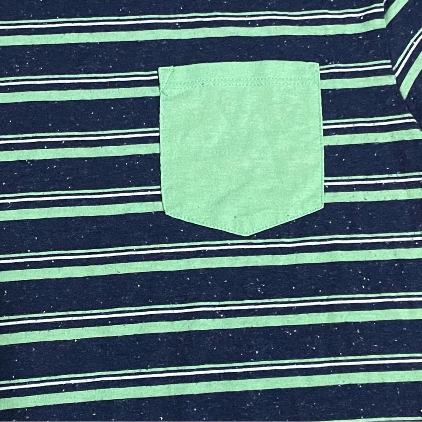 Cat & Jack Navy/Green Striped Kids T-Shirt - Size XL (16)