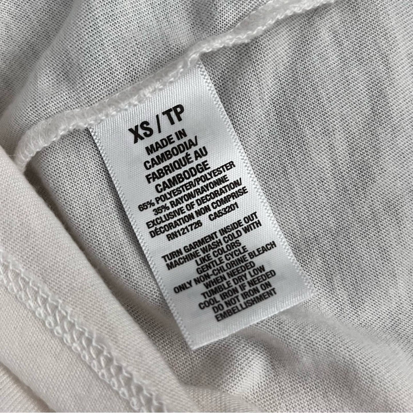LD [?] Raglan Sleeve Cold-Shoulder Supersoft Tee - Size XS