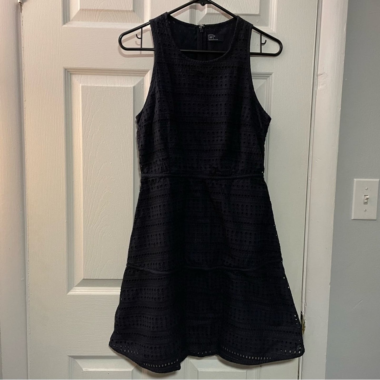 Gap Navy Eyelet Overlay Dress - Size 2